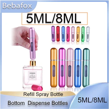 5ML/8ML 휴대용 여행용 미니 소형 용기, 알루미늄 지갑 테스터, 향수 롤러 병 분배 도구, 리필 가능 스프레이