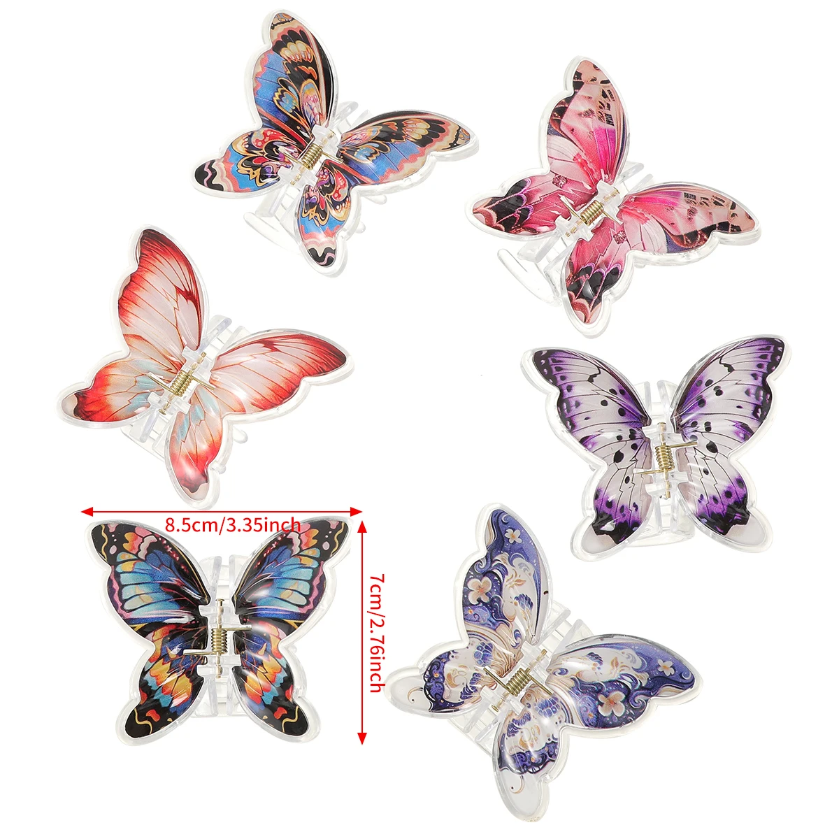 French Retro Butterfly Hair Clips Back of the Head Hair Claws Sweet Coiled Hairpin Women Lady Girl Headwear Hair Styling Tools
