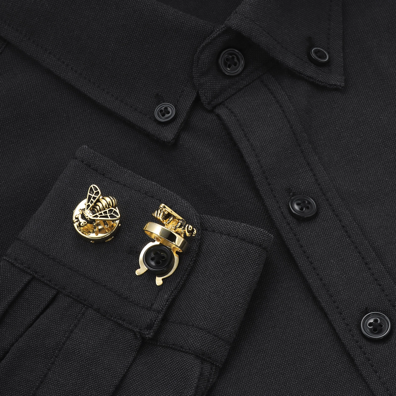 Set Di 5 Coppie Di Gemelli Da Uomo Vintage, Nero Con Strass Geometrici Rotondi, Copribottoni Per Camicie E Giacche, Accessori Da Matrimonio