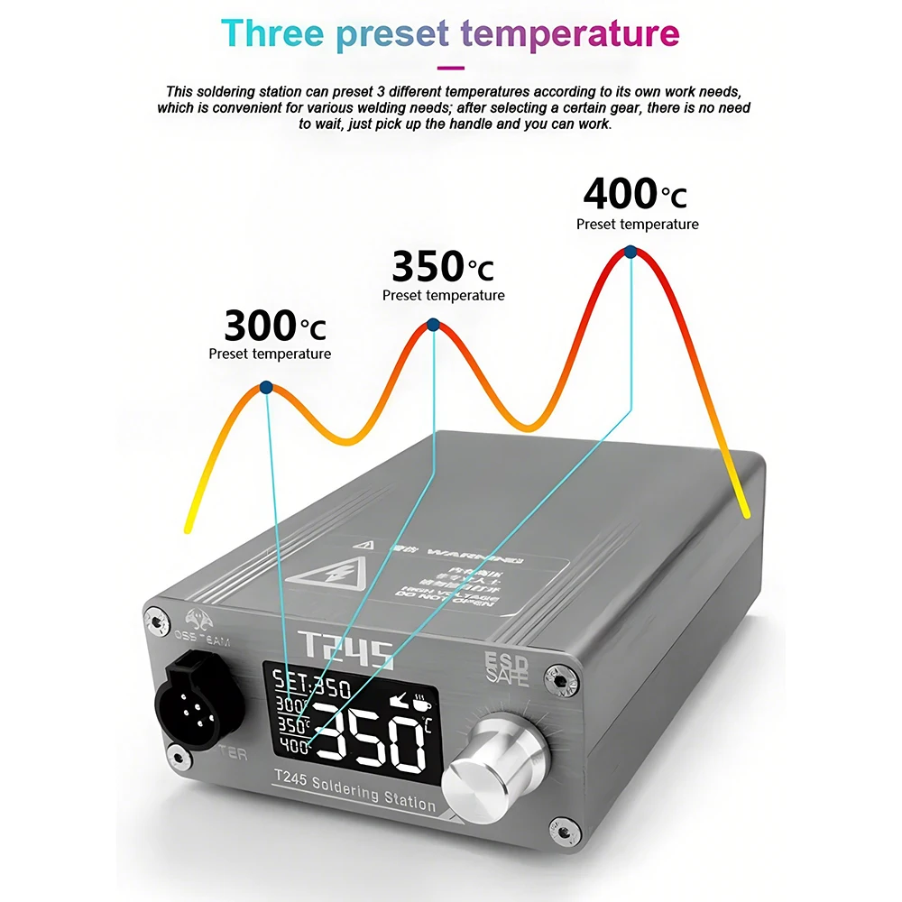 OSS T245 Solder Station 130W intelligence Digital display Constant temperature With C245 Tips Mobile phone Repair Welding Tools 4