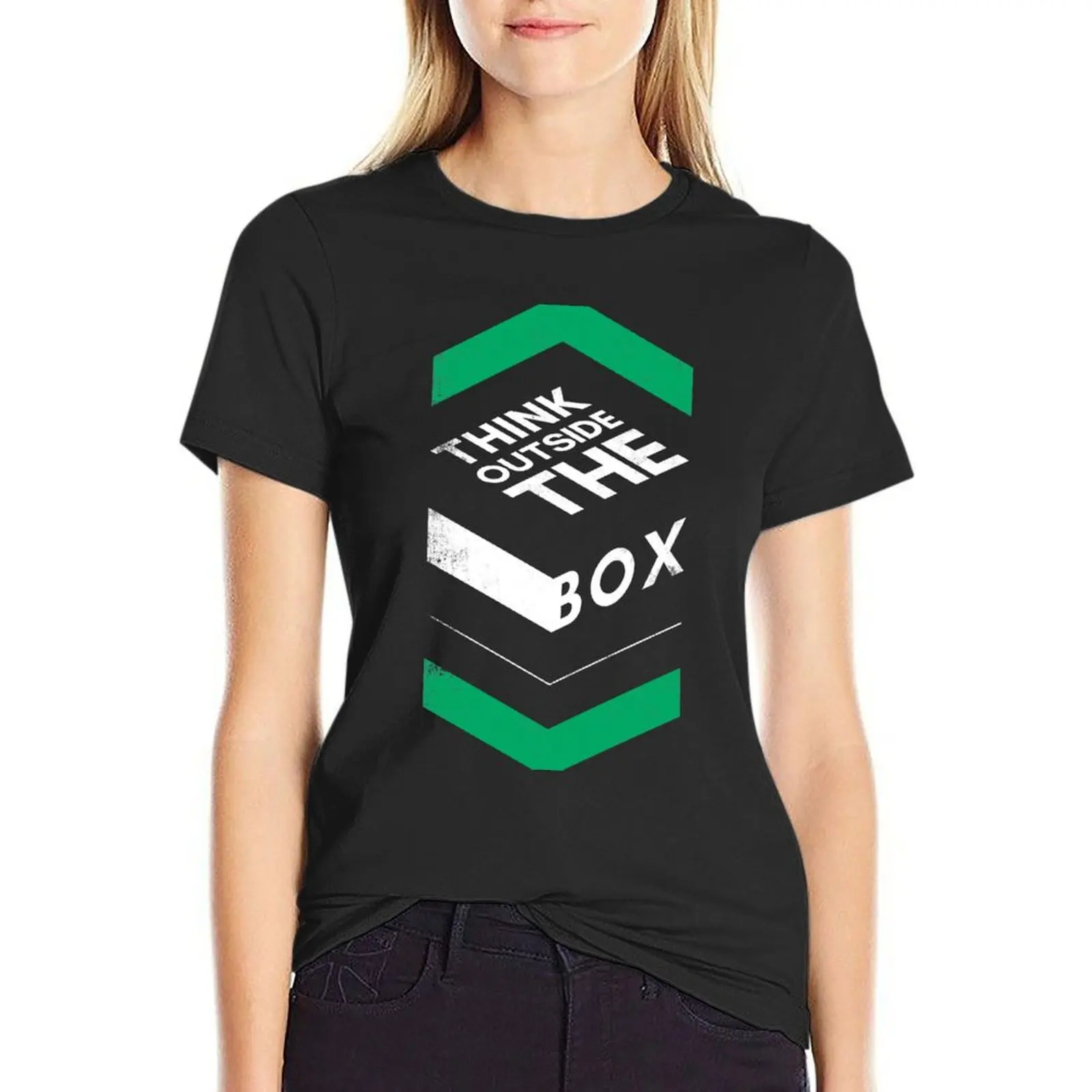 

Think Outside the Box T-shirt aesthetic clothes summer tops hippie clothes t-shirt dress for Women plus size sexy