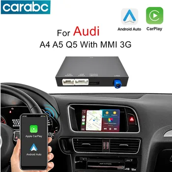 CARABC Accessori Multimediali Wireless CarPlay Android Auto Mirror Link AirPlay Navigazione per Audi A4 A5 2008-2016 Q5 2010-2018