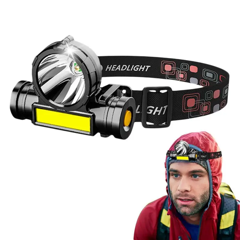 Rechargeable Headlamp 3 Modes LED Head Lamp Ultra Bright Water