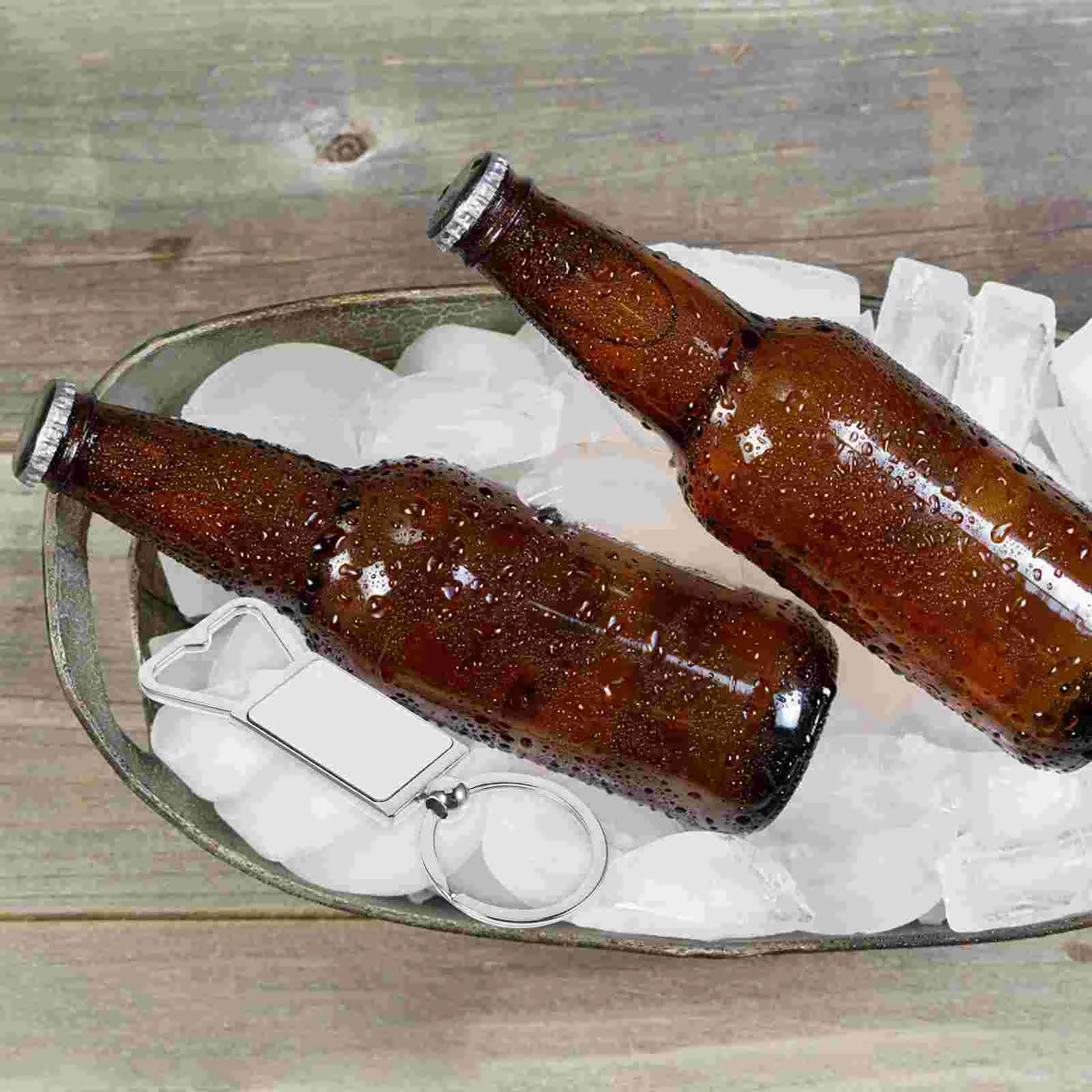 

Keychain Bottle Opener Diy Key Ring Beverage Opener Gift Blank Keychain Bag Decoration