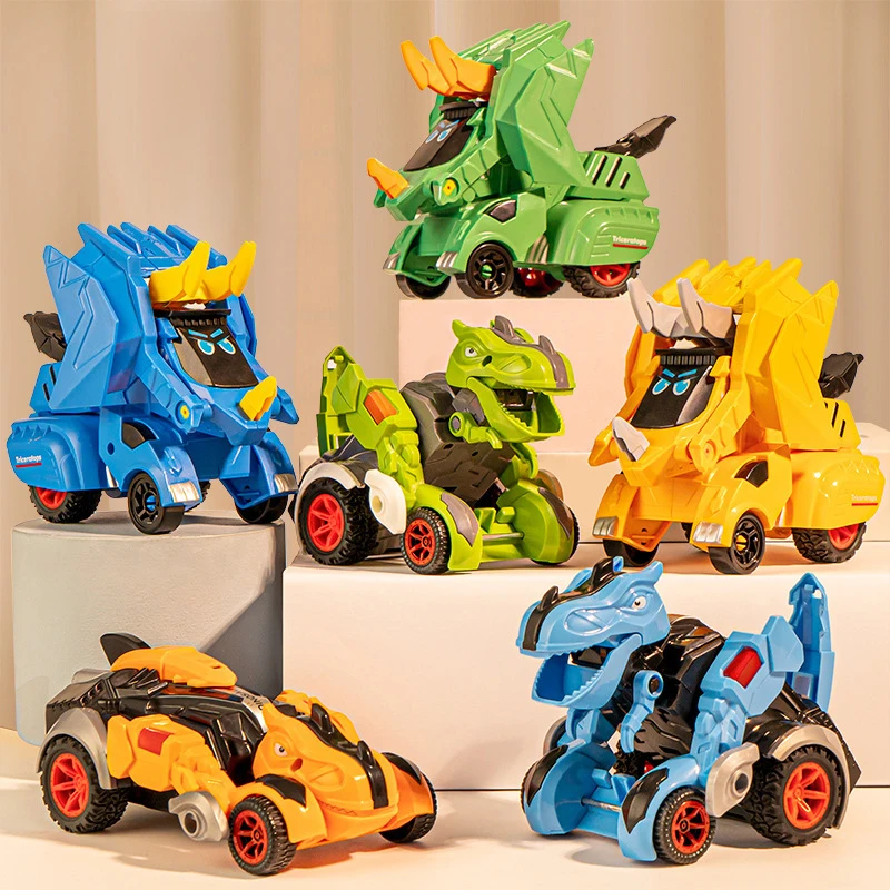 

2 In 1 Children Dinosaur Car Toy Transformation Toys Monster Truck Transformation Car Toy for Boy Deformation Figures Robot Toys