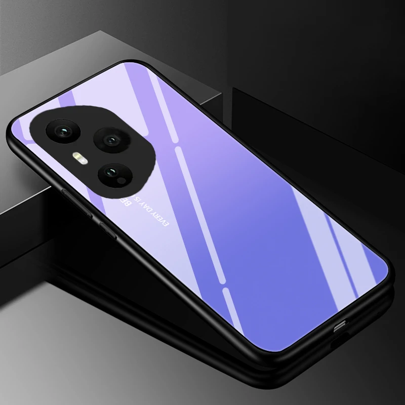 Luxury Tempered Glass Hard Back Bumper Phone Case