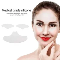 Reusable Silicone Wrinkle Removal Sticker Facial Lifting Strips Set Forehead Neck Line Remover Eye Patches Anti Aging Skin Pads 2