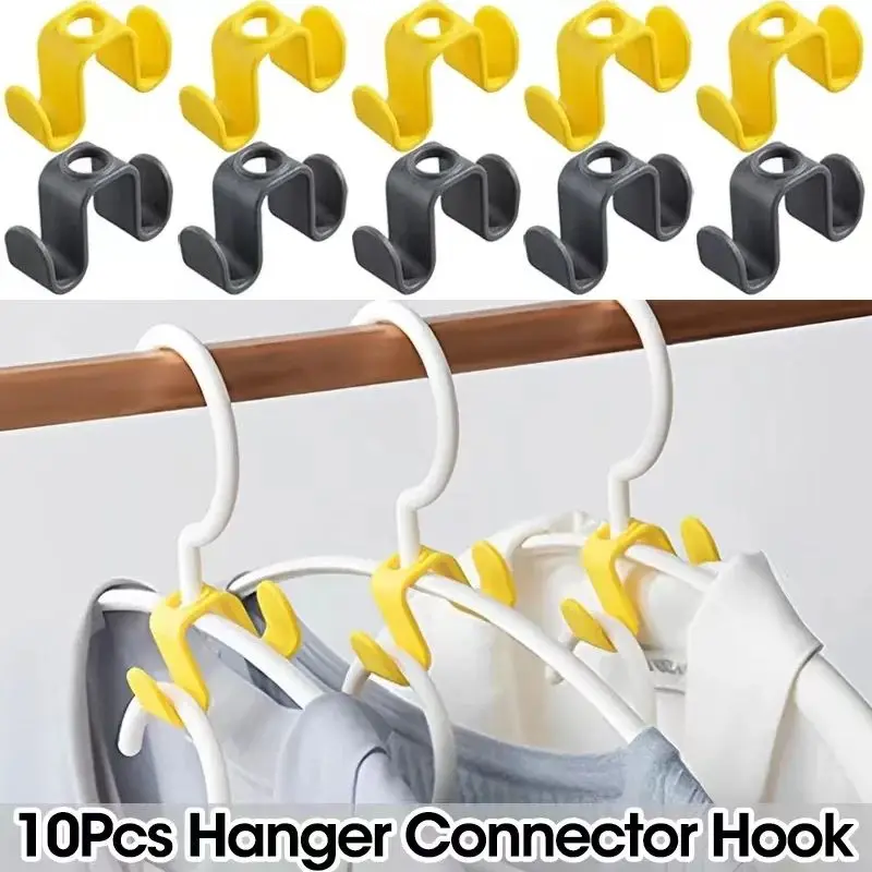 Connector Hooks Clothes Hangers  Clothes Hangers Space Saving - 10pcs  Hanger Space - Aliexpress