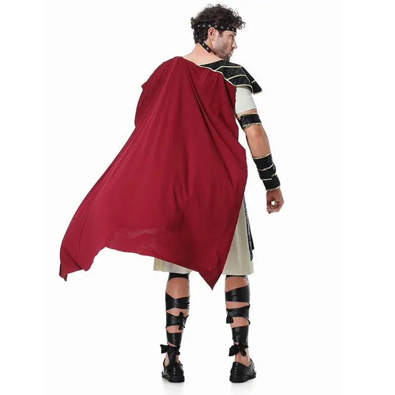 Mantello da Guerriero Spartano dell'Antica Roma, Costume per Cosplay di Halloween, Abbigliamento per Giochi di Ruolo per Adulti, Carnevale, Feste e Spettacoli Teatrali