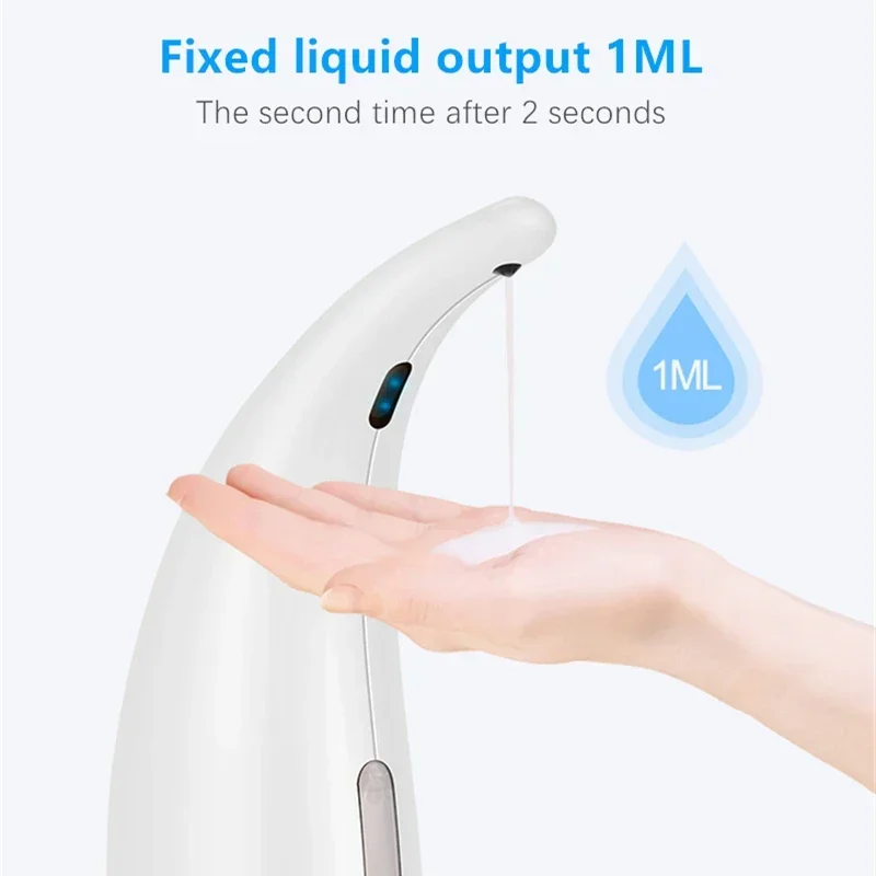 Bathroom 300ML Soap Dispenser Automatic Liquid Soap Dispenser Infrared Smart Sensor Kitchen Touchless Foam Shampoo Dispensers 2