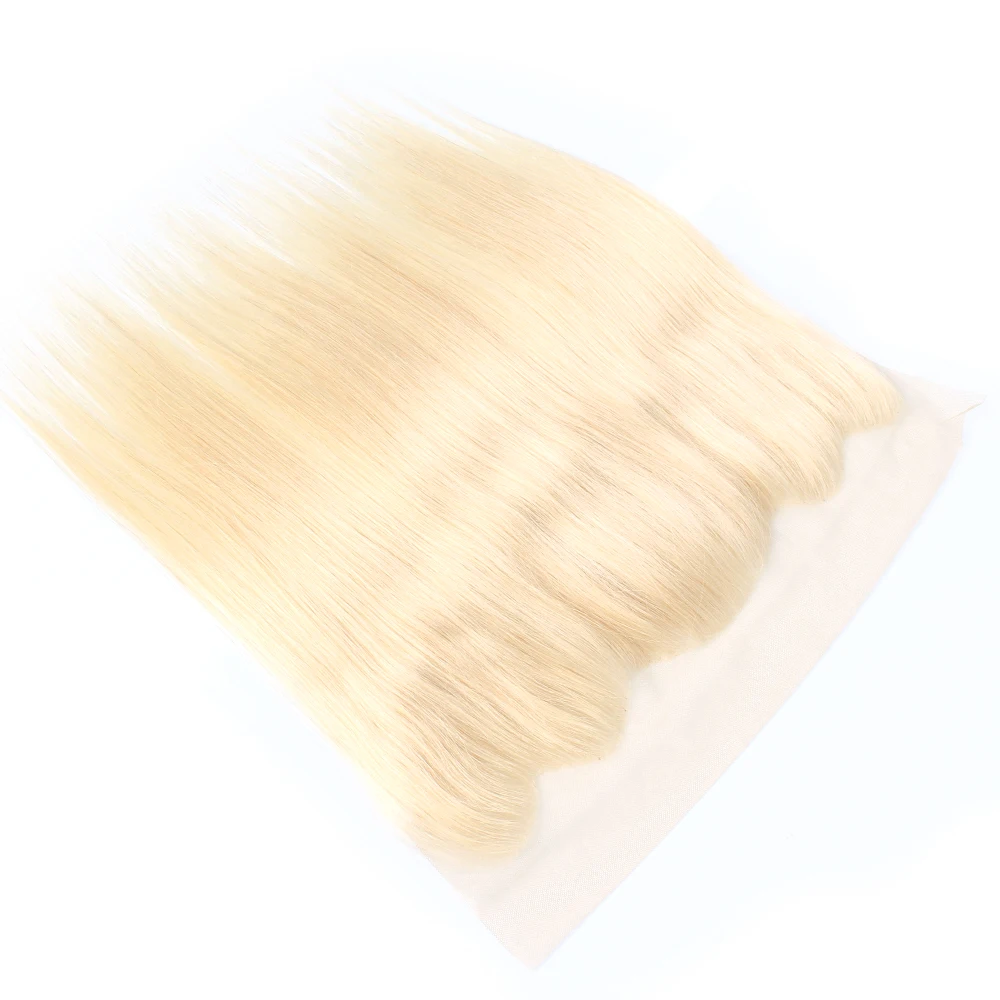 Colored Straight Hair 13x4 Lace Frontal PrePlucked Transparent Lace Closure Remy Human Hair Blonde 613 P4/27 Natural Color Testa human hair closure,human hair lace product,human hair frontal