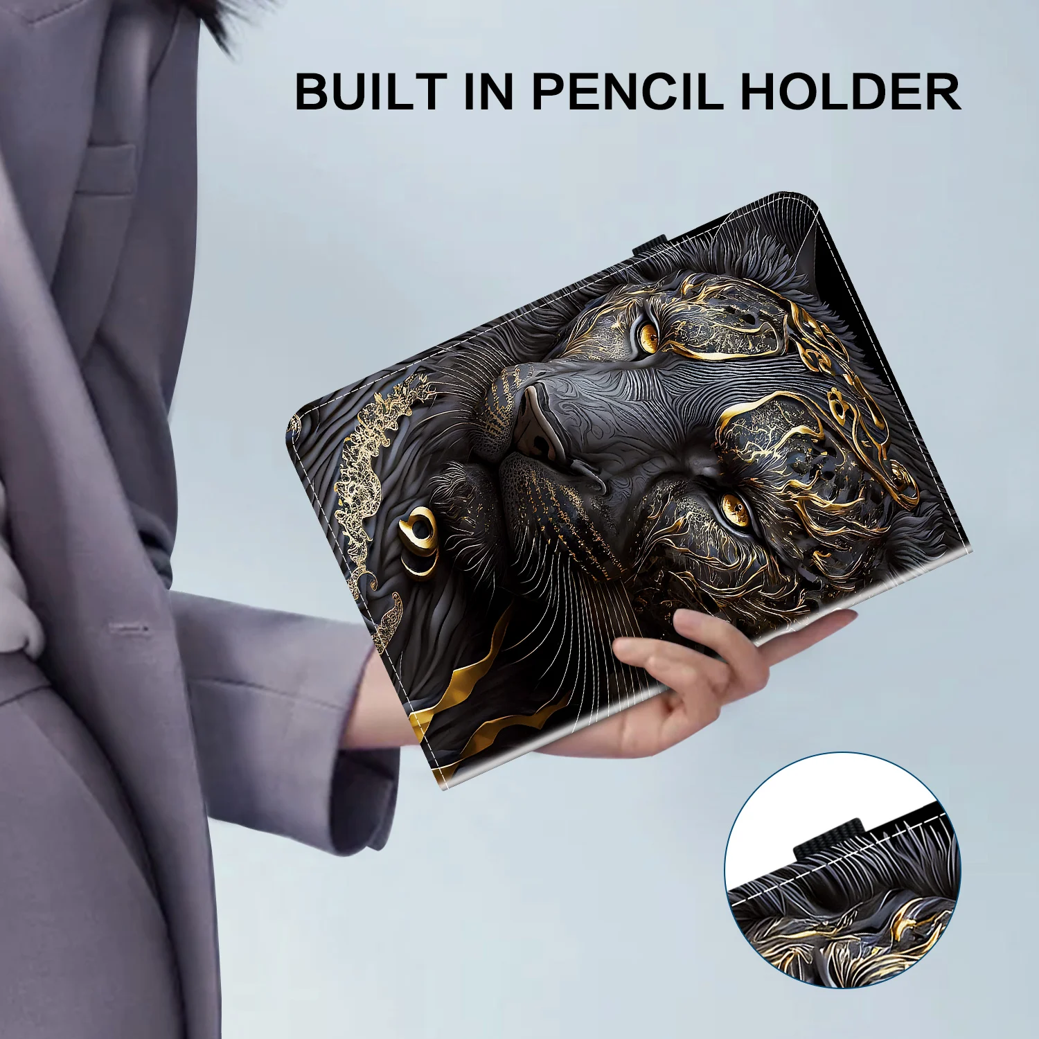 Premium Leather Tablet Cover, Enhanced Protection and Style
