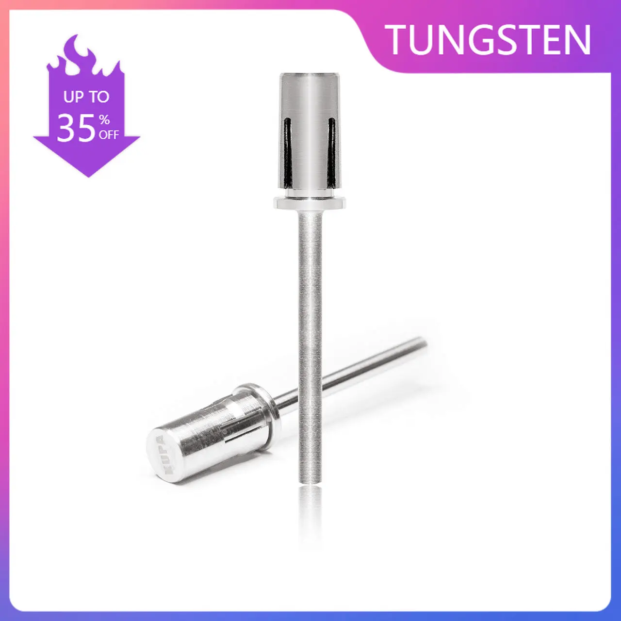 3/32" Tungsten Mandrel Bit Easy Off Nail Drill Bits Sanding Bands Shaft