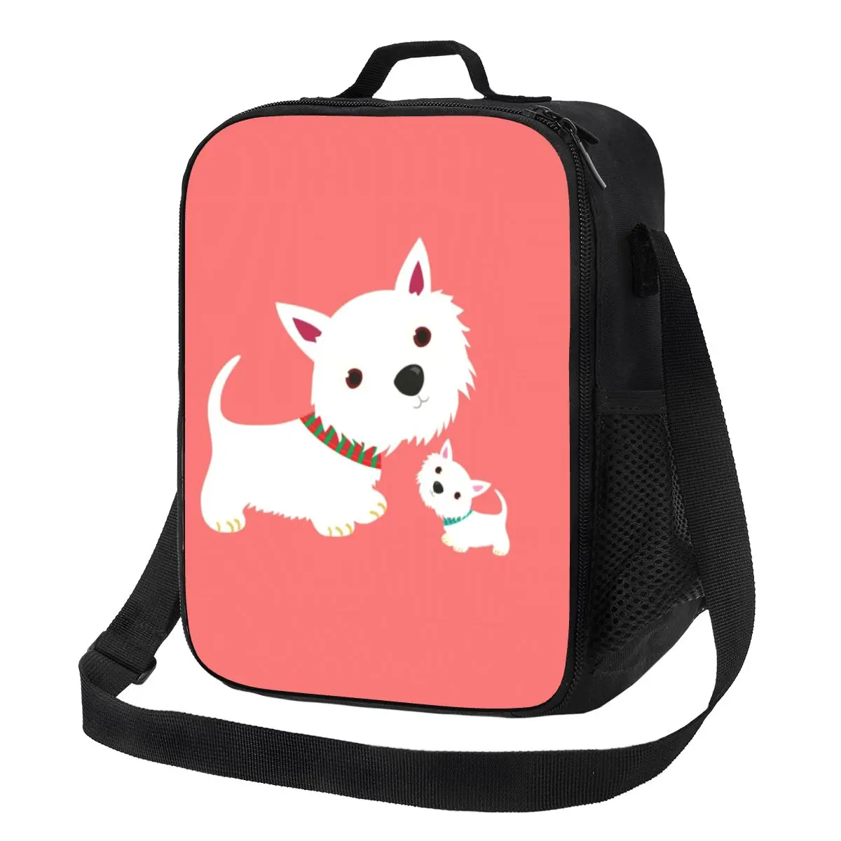 

Cute Westie Puppy Dog Resuable Lunch Box for Leakproof West Highland White Terrier Cooler Thermal Food Insulated Lunch Bag