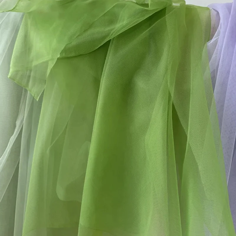 Versatile Green Soft Tulle Fabric for Elegant Decorations & Apparel