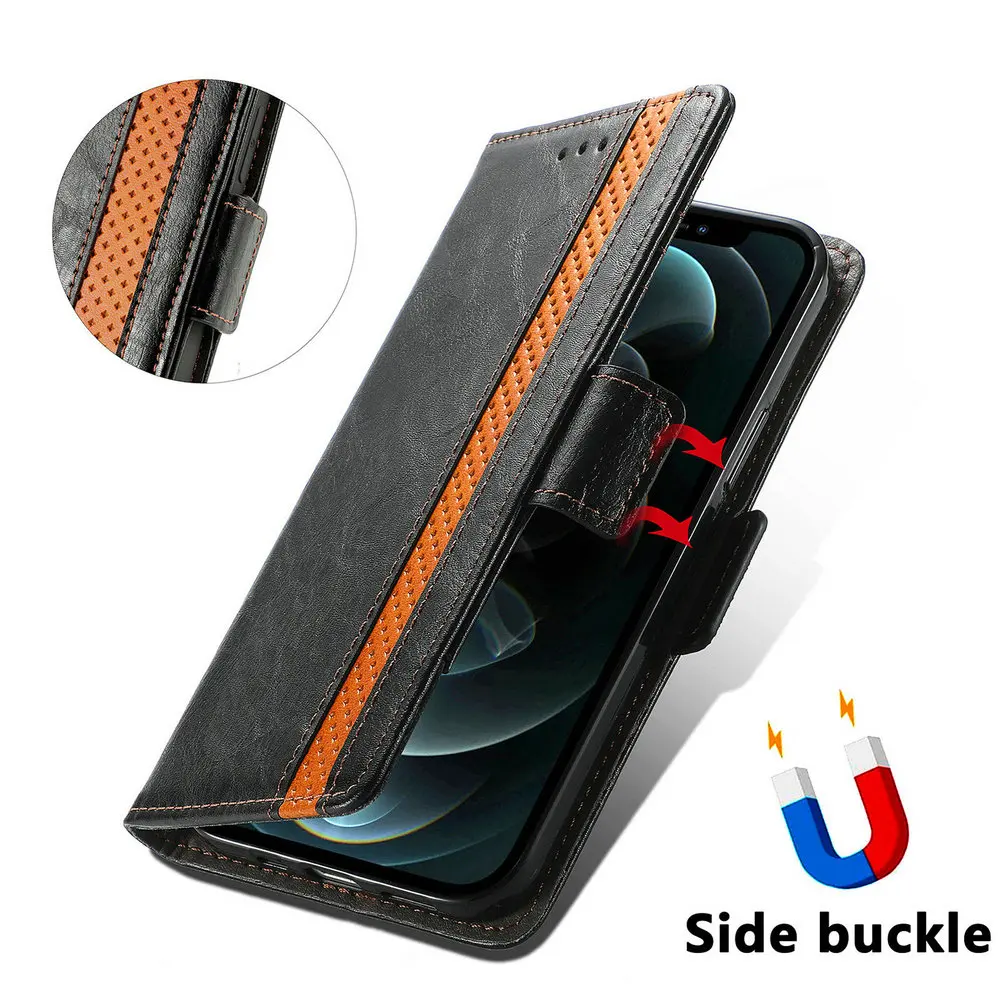 Luxury RFID Leather Wallet Book Case - Flip Cover