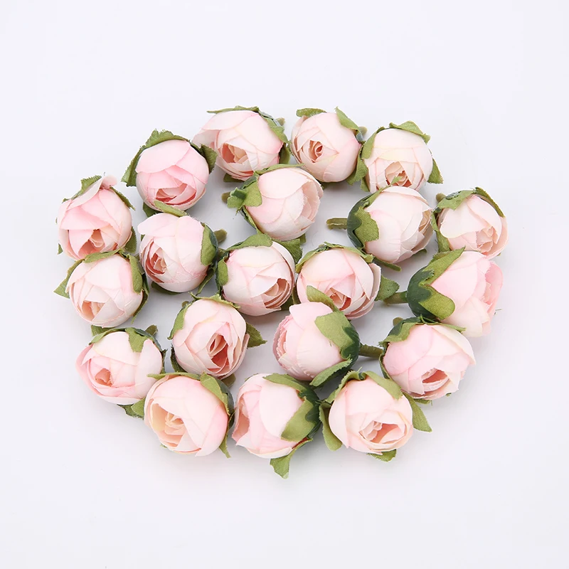 10-Piece Set of Rose Tea Buds Artificial Silk Flowers