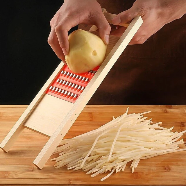 Wooden Vegetable Fruit Grater Kitchen Portable Fast Cucumber Radish  Shredder Not Hurt Hands Cut Potato Strips Auxiliary Tool - AliExpress