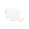 20Pcs Transparent Acrylic Price Tag Display Stands L Shape Display Stands Price Tag Shelf Label Shelf Table Price Tag Tray 2
