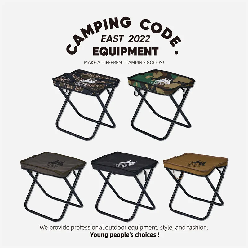 WELLHIKE Outdoor Folding Chair Camping Folding Stool Reinforcement Stool Portable Travel Fishing Beach Barbecue Chair