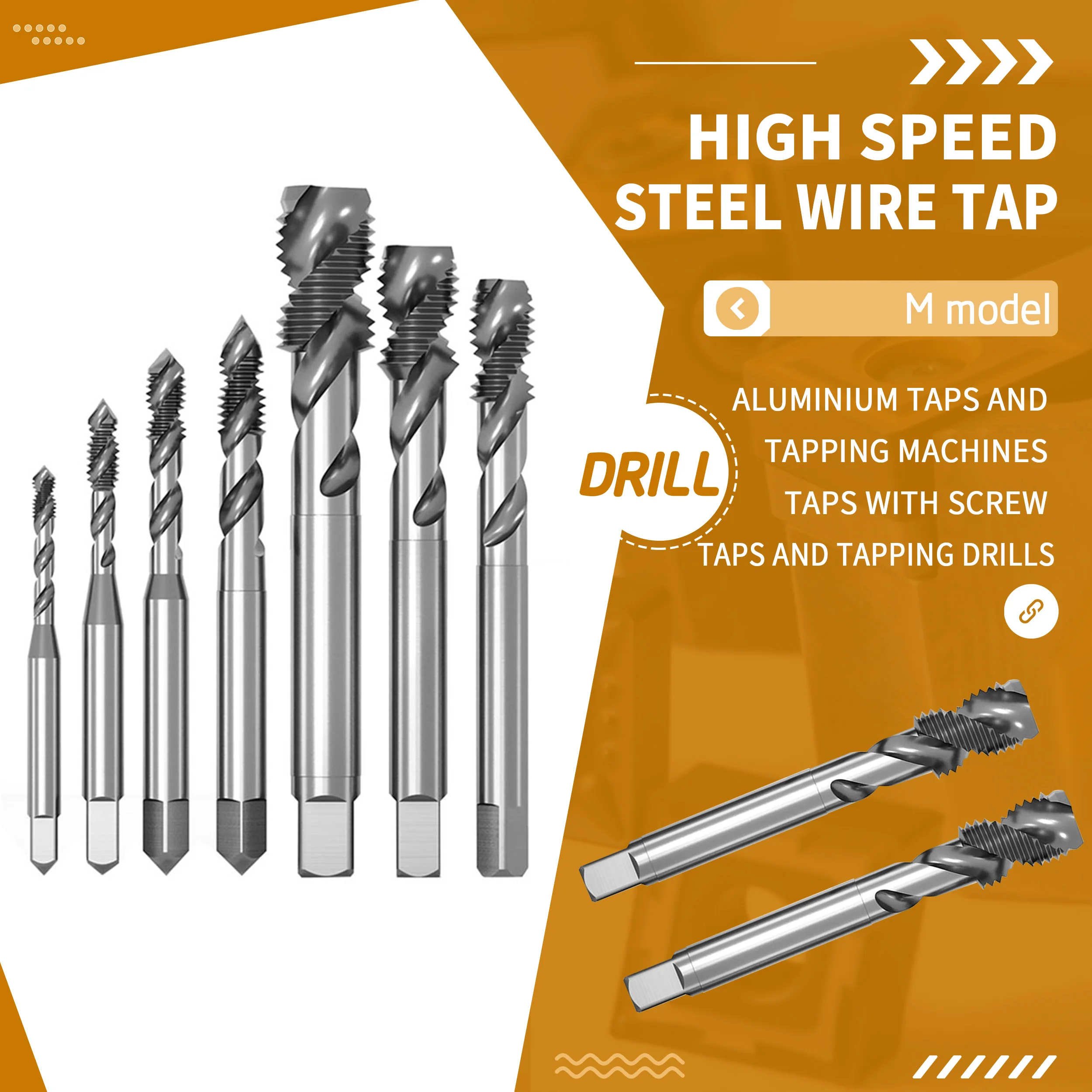 Aluminum Taps And Taps For Tapping Machine With Spiral Taps And Tapping