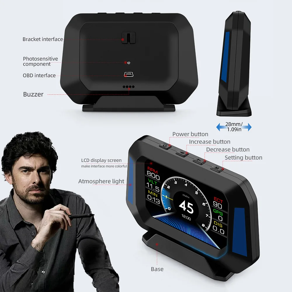 ׶Ʈ GPS P21 4x4  ڵ  HUD ڵ ӵ ǽð ε  ý