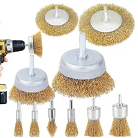 Wire Brush Wheel Cup Brush Set,10 Pcs Coarse Crimped 1/4 Inch Shank Wire Wheel for Drill Attachment 1