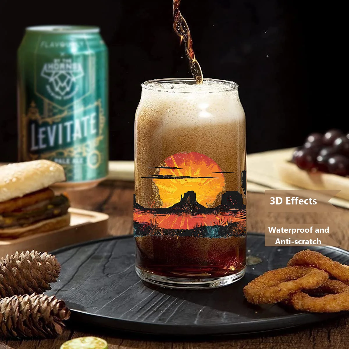 Desert cactus peel waterproof DIY Decals 3D transfers uvdtf crystal stickers 16oz uv dtf cup wraps for Libbey Glasses