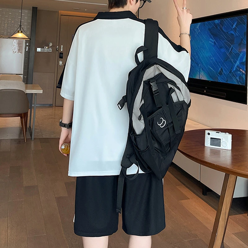 캐주얼 스포츠웨어 2024 새로운 폴로 셔츠 티셔츠 남성용 반팔 반바지 투피스 세트 세련된 의상 남성복
