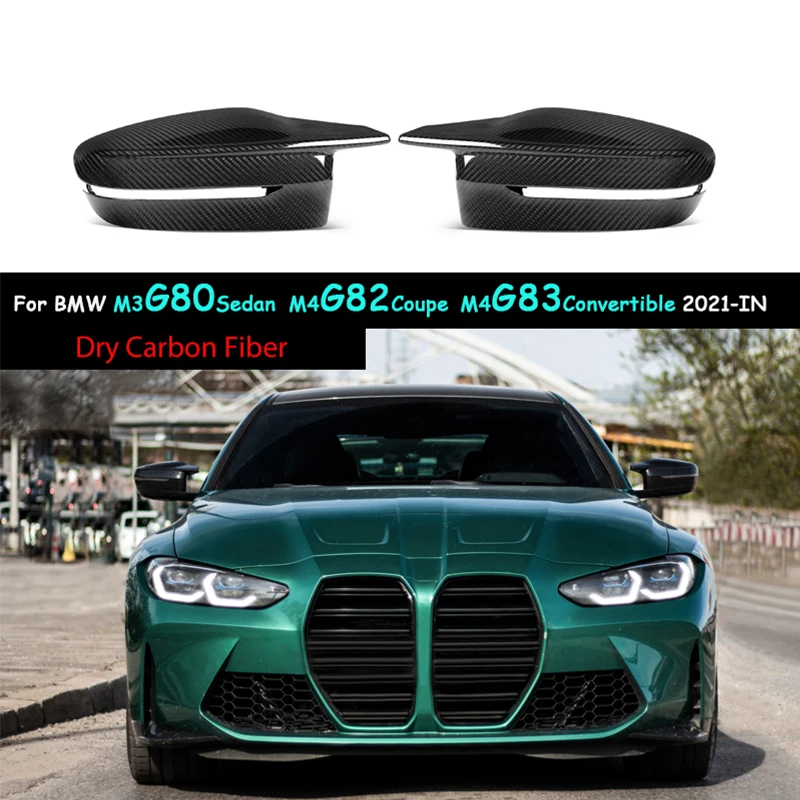 

Dry Carbon Fiber Car Rearview Mirror Cover Replacement OEM Style Side Mirror Caps for BMW G87 M2 G80 G81 M3 G82 G83 M4 2021-IN