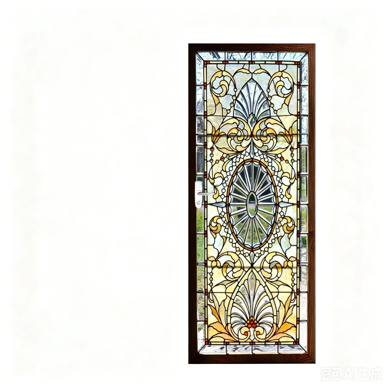 스테인드 글라스 도어 스티커, 2가지 스타일, 77x200cm/90x200cm 2개, 사전..