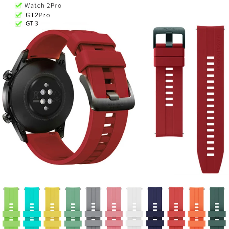 Orologio Da 22Mm Gt 2 Cinturino Per Huawei Watch Gt 2/2E/3 Pro 46 Cinturino Da Polso In Silicone Correa Samsung Galaxy Watch 3/45Mm/46Mm S3