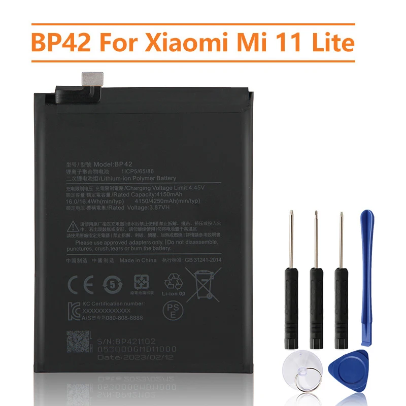 

Replacement Battery BP42 For Xiaomi Mi 11 Lite Rechargeable Phone Battery 4250mAh