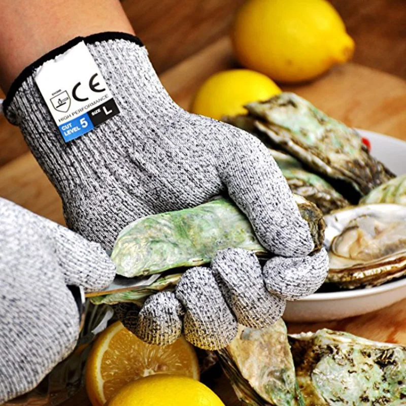 High-strength Anti-Cut Proof Gloves Work Kitchen Cut-Resistant Safety Gloves Level 5 HPPE Cut Proof Stab Resistant Metal Mesh