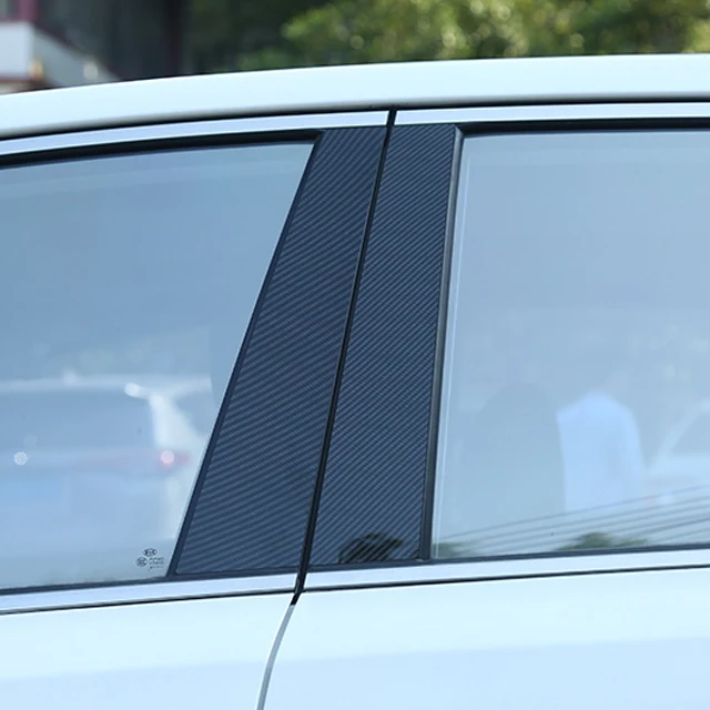 8Pcs Auto Säule Beiträge Trim Aufkleber Für Volkswagen Touran 1T 2004 2005-2015 Auto Tür Fenster Außen säule Styling Zubehör – Detail 14
