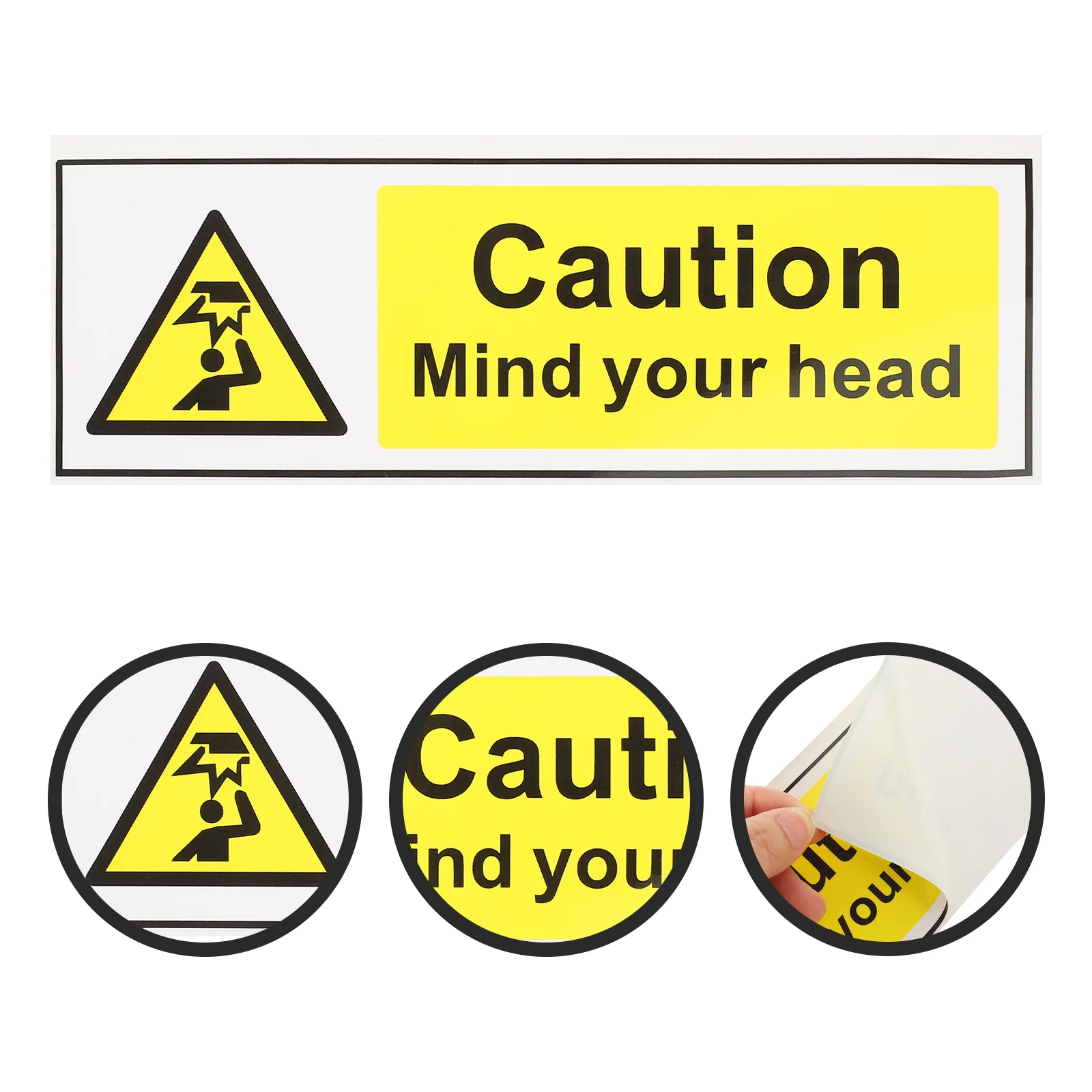 

Be Careful Head Stickers Warning Decal Low Clearance Sign Watch Your Water Proof Pp Mind Signs Pvc Wall Caution Waterproof