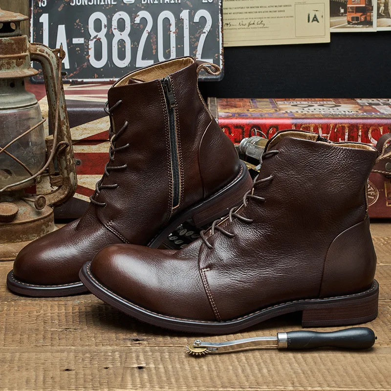 SIZE-38-44-High-end-Men-s-Full-Grain-Leather-Boots-Yuppie-Style ...