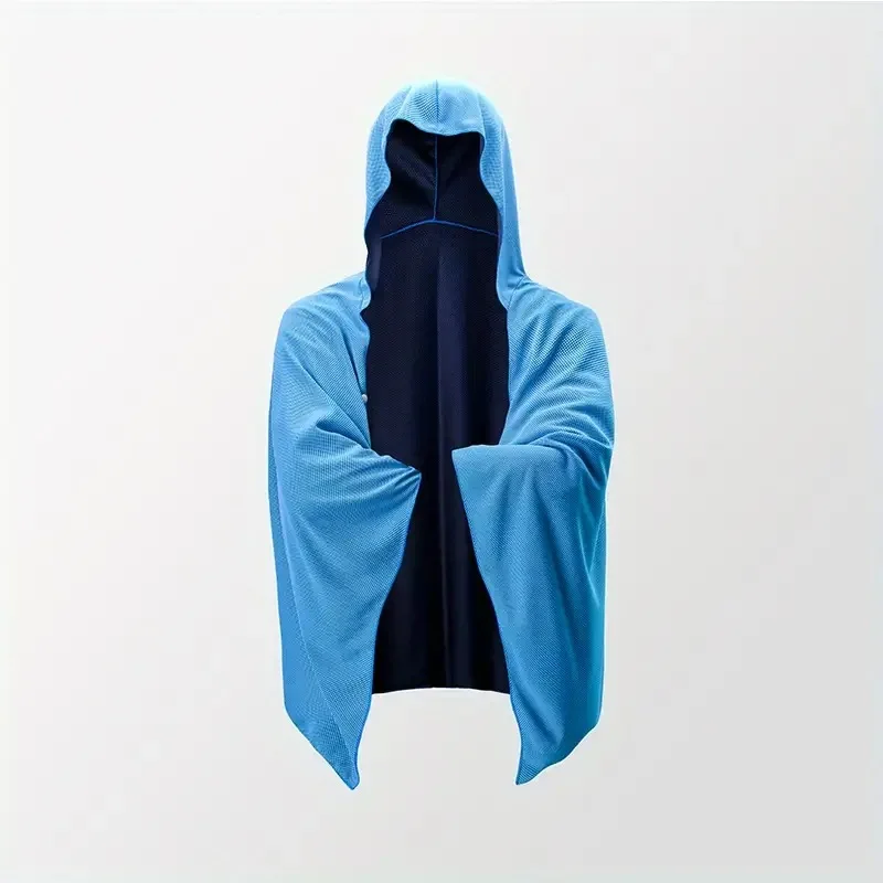 

Cold Cooling Beach Cloak Diving Quick Drying Hooded Clothes Super Absorbent Towel Bath Hot Summer Spring Cloth Change Bathrobe