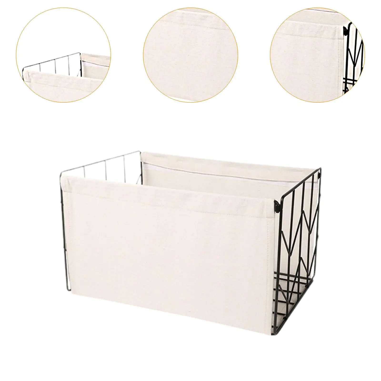 Folding Laundry Basket Utility Storage Basket for Apartment Craft Room Hotel 5