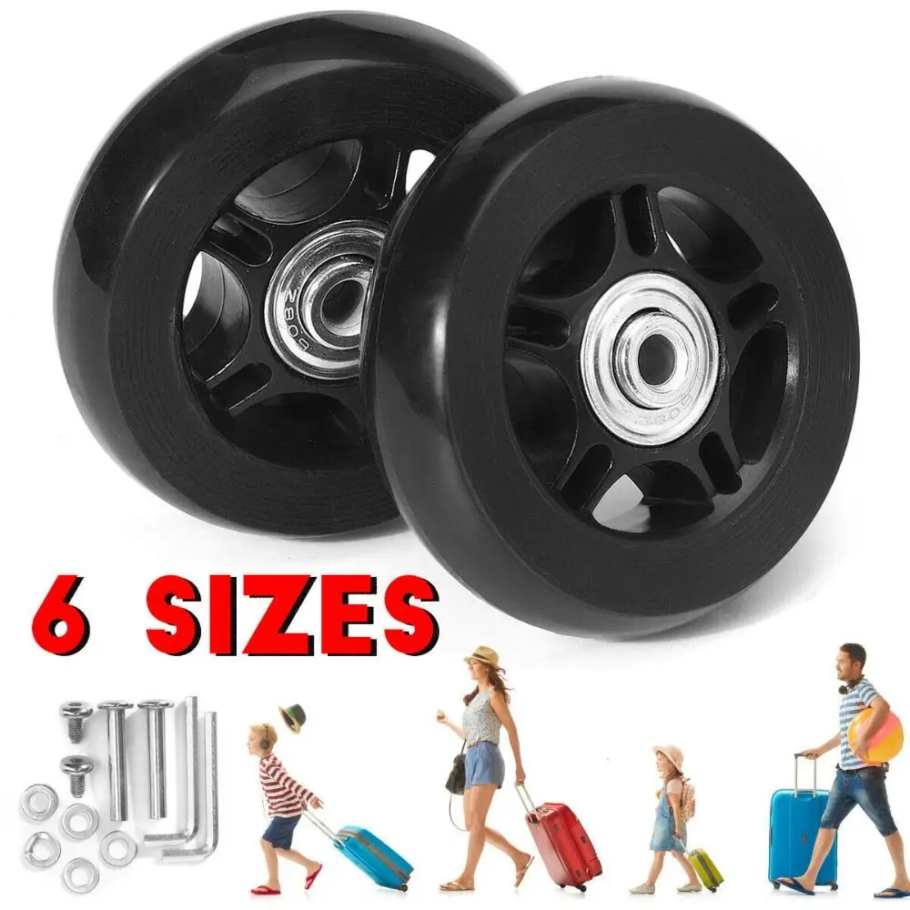Silent Travel Luggage Wheels Repair Kit with Screws - Spare Parts