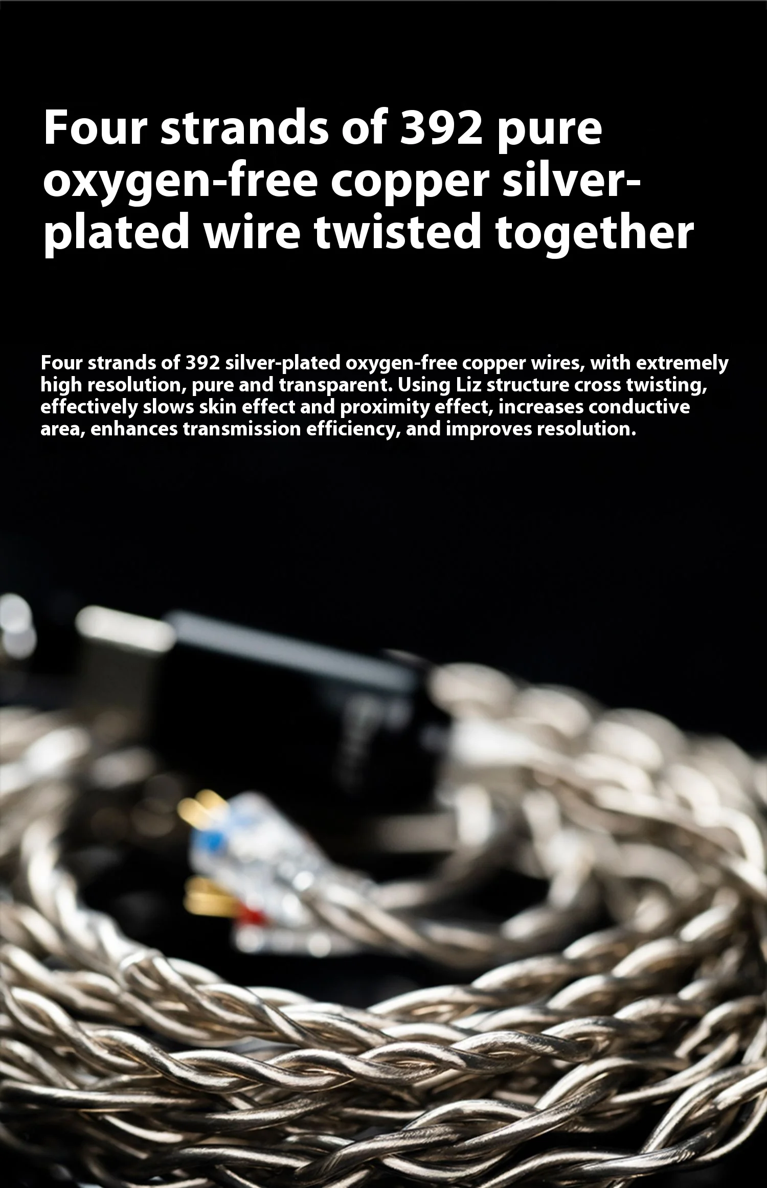 FiiO LS-TC2 0,78 mm 2-poliges Kopfhörer-Upgrade-Kabel Typ C unterstützt Mikrofon-Sprachanrufe und DSP-Audiodekodierung – Detail 10