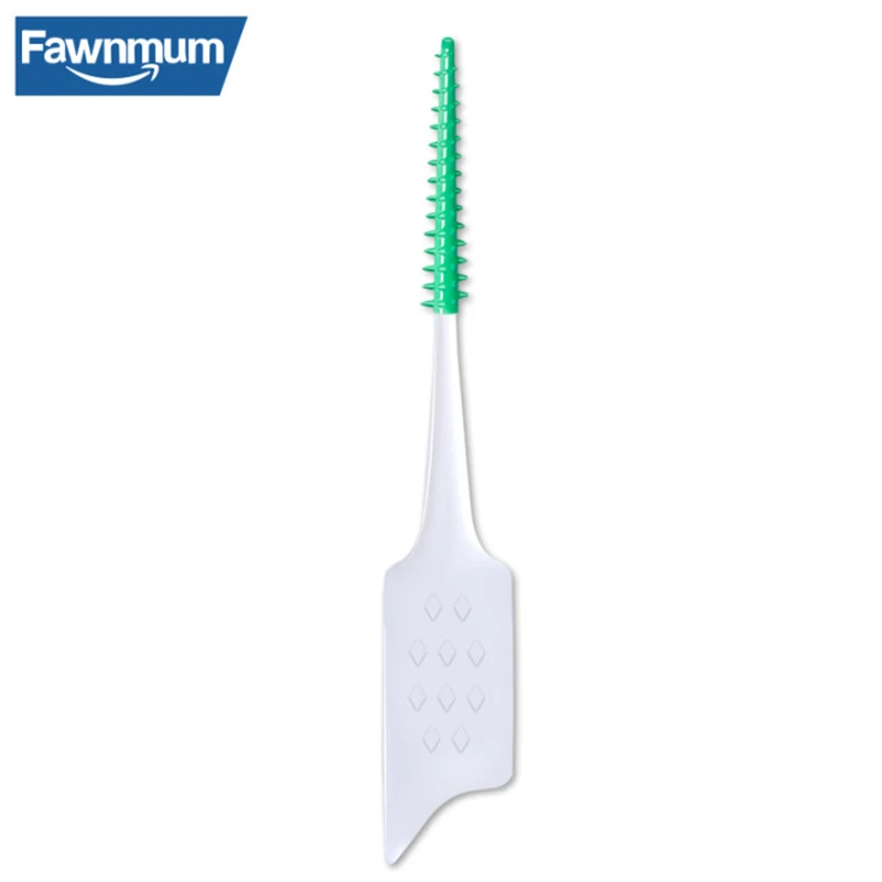 Fawnmum 150Pcs Silicone Interdental Brush Dental Cleaning Tool