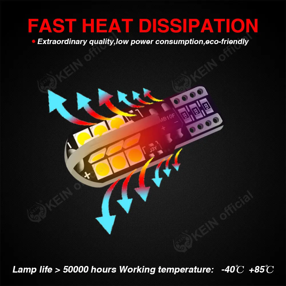 KEIN 6x CANBUS T10 WY5W W5W LED ���� 194 �ڵ��� ����, ���� ���� ��ȣ��, 24SMD ���� ���̵� ��Ŀ �� ��ȣ ����, 12V