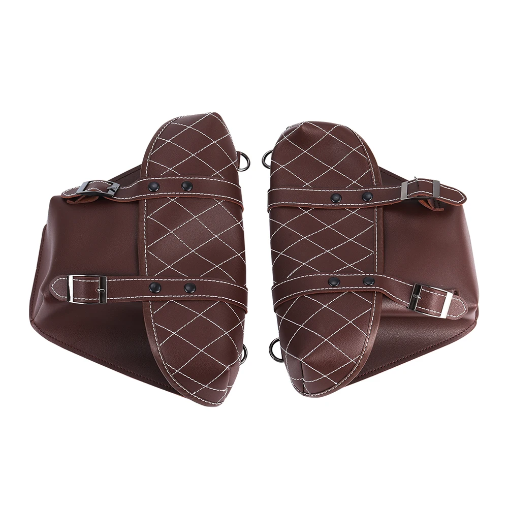 Classic Motorcycle Saddlebags Tool Luggage Side Bag Pouch Universal PU Leather For Honda Suzuki Kawasaki Yamaha Custom Japstyle