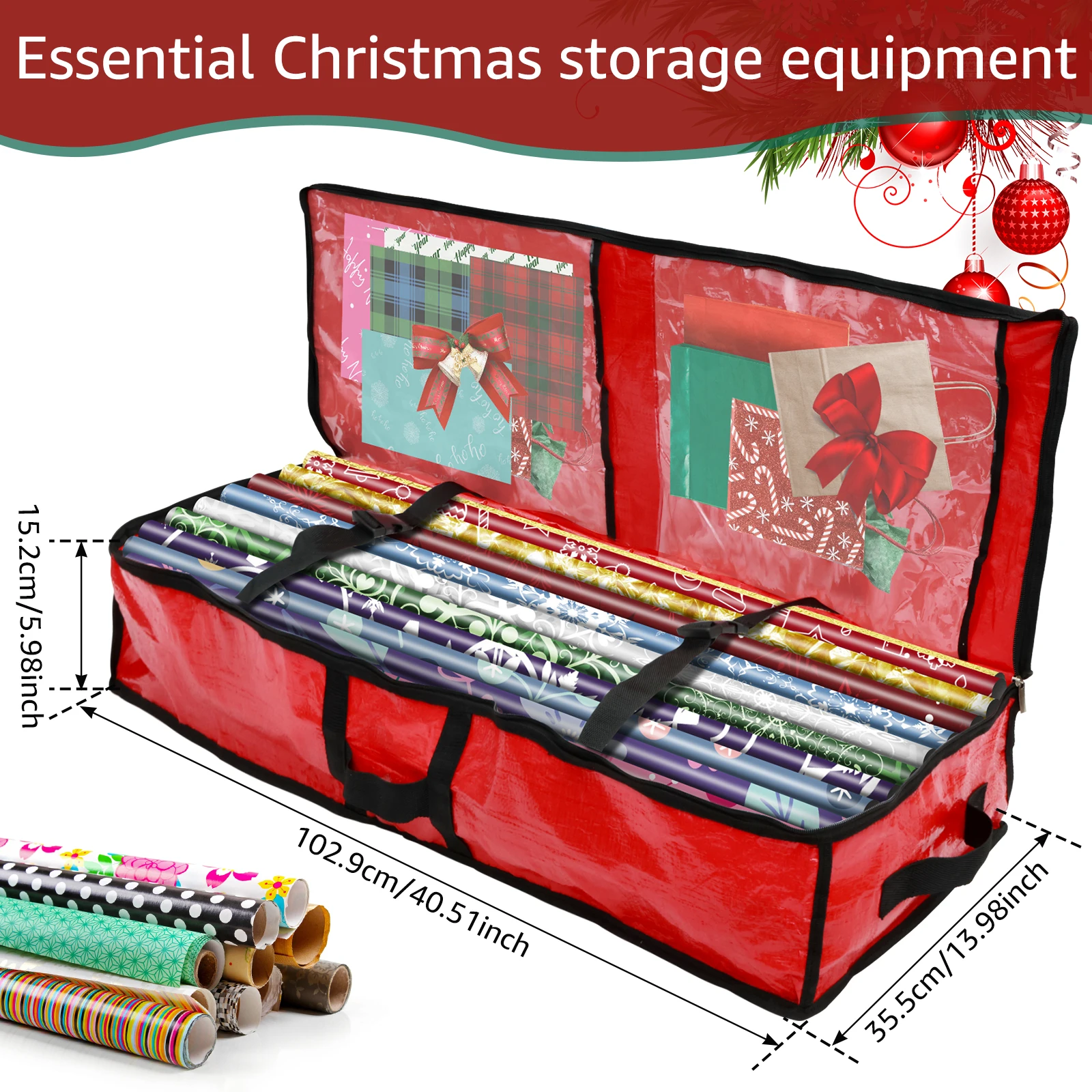 Description Picture 5 of itemWrapping Paper Storage Bag Durable Large Capacity Christmas Gift Waterproof Underbed Moisture-proof Dust-proof Organizer New