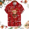 Men's Christmas shirt, 3D Digital Print Series short-sleeved Loose And casual, New Style For 2023. 5