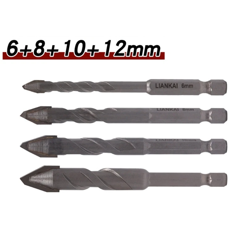 

Oblique Head Eccentric Drill Bit Screwdriver Bit Masonry & Concrete Drill Bit 1/4" Handle for Brick, Tile, Cements,