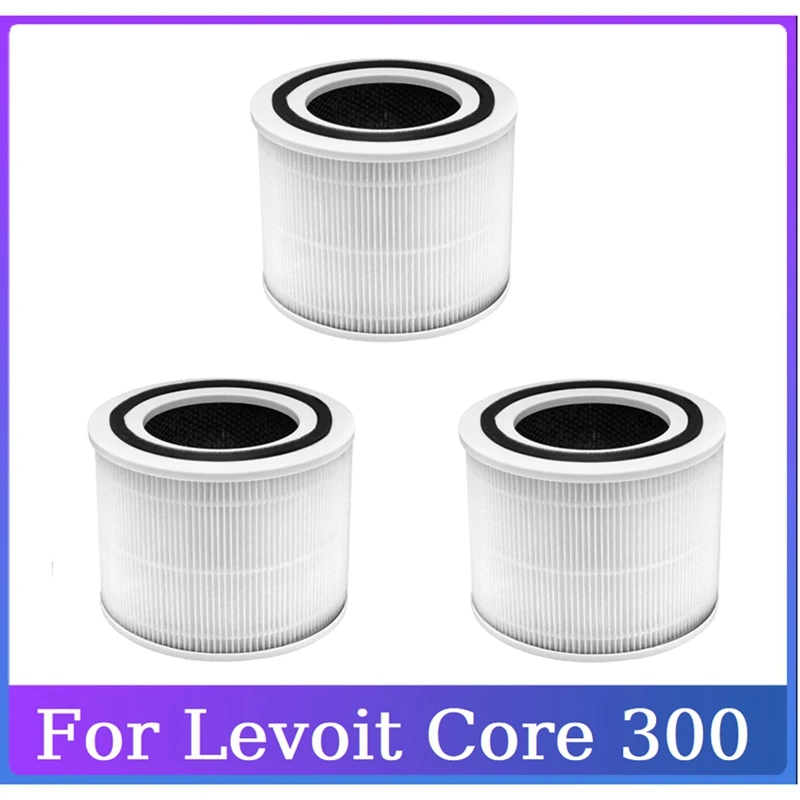 

3PCS Hepa Filter For Levoit Air Purifier Core 300 Levoit Activated Carbon Filter Core 300 Air Purifier Filter Core 300