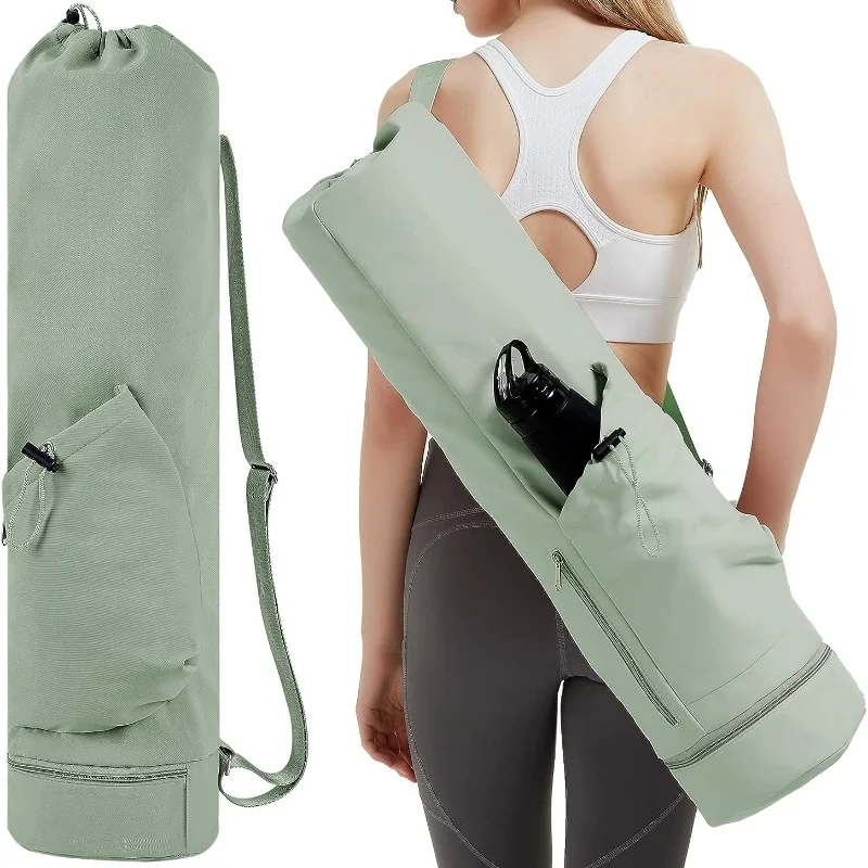 Fitness Sports Yoga Mat Bag Multifunction Pocket Yoga Carrier Knapsack Large Capacity Storage Yoga Mat Holder