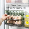 Layers Large Capacity Egg Holder for Refrigerator,Flip Design 30 Eggs Organizer，Foldable Storage Fridge Side Door Egg Organizer 4